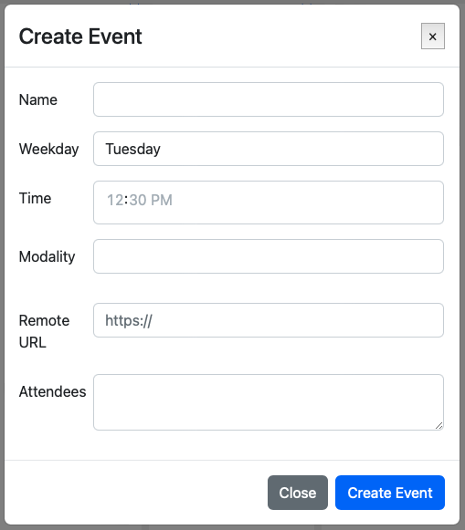 create event